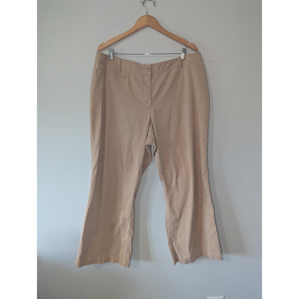 20W Talbots Woman Heritage Tan Wide Leg Casual Pants